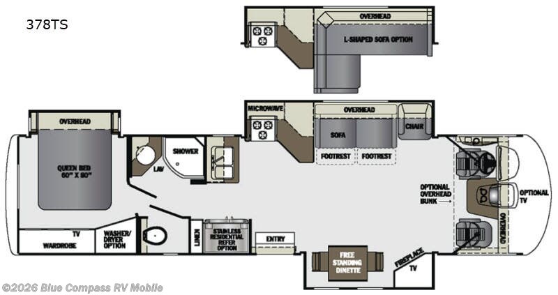 2018 Forest River Georgetown 378TS - Used Class A For Sale by Blue Compass RV Mobile in Theodore, Alabama features Slideout