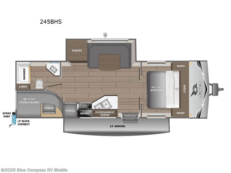 2026 Jayco Jay Flight SLX 245BHS - New Travel Trailer For Sale by Blue Compass RV Mobile in Theodore, Alabama features Slideout
