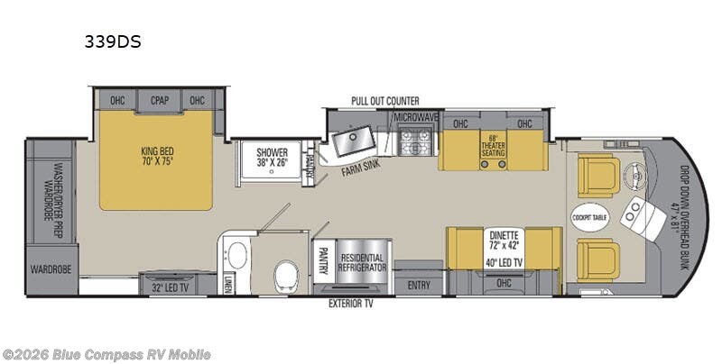 2019 Coachmen Sportscoach SRS 339DS - Used Class A For Sale by Blue Compass RV Mobile in Theodore, Alabama features Slideout
