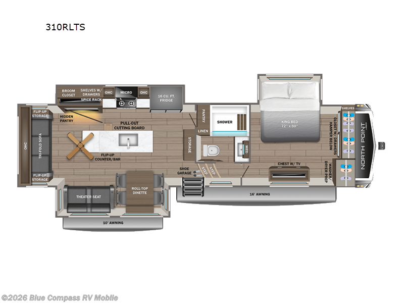 2027 Jayco North Point 310RLTS - New Fifth Wheel For Sale by Blue Compass RV Mobile in Theodore, Alabama features Slideout