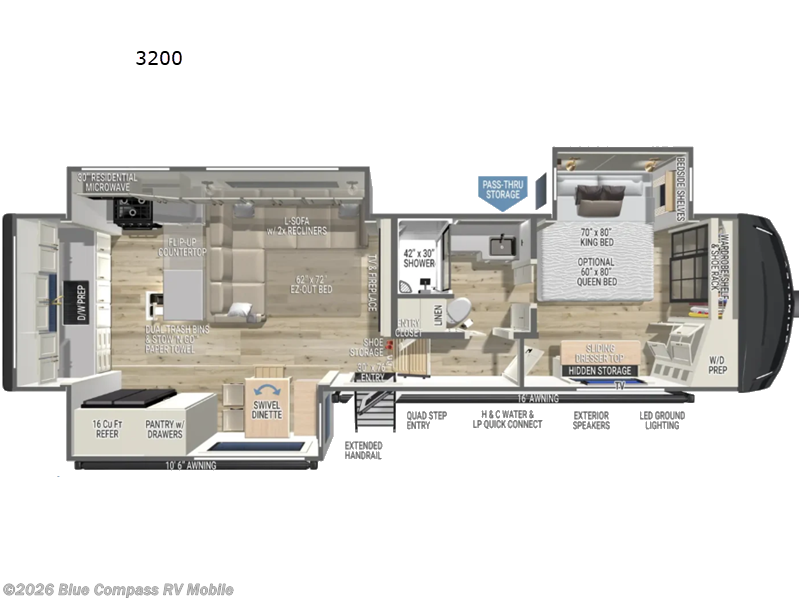 2027 Brinkley RV Model Z 3200 - New Fifth Wheel For Sale by Blue Compass RV Mobile in Theodore, Alabama features Slideout