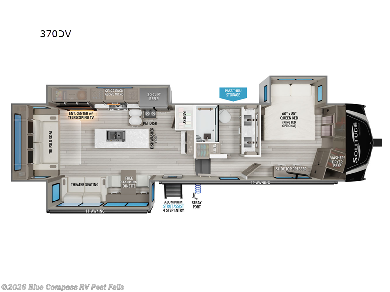 2025 Grand Design Solitude 370DV - New Fifth Wheel For Sale by Blue Compass RV Post Falls in Post Falls, Idaho features Slideout