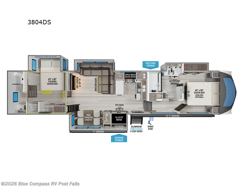 2025 Grand Design Influence 3804DS - New Fifth Wheel For Sale by Blue Compass RV Post Falls in Post Falls, Idaho features Slideout