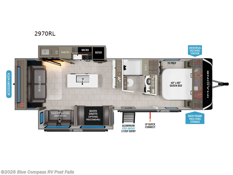 2026 Grand Design Imagine 2970RL - New Travel Trailer For Sale by Blue Compass RV Post Falls in Post Falls, Idaho features Slideout