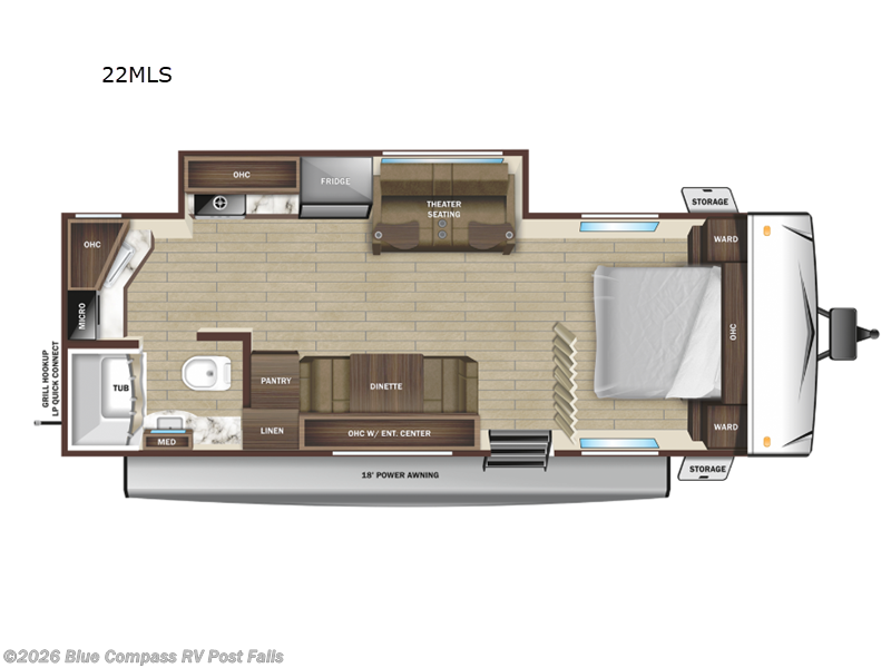 2025 Starcraft Autumn Ridge 22MLS - New Travel Trailer For Sale by Blue Compass RV Post Falls in Post Falls, Idaho features Slideout