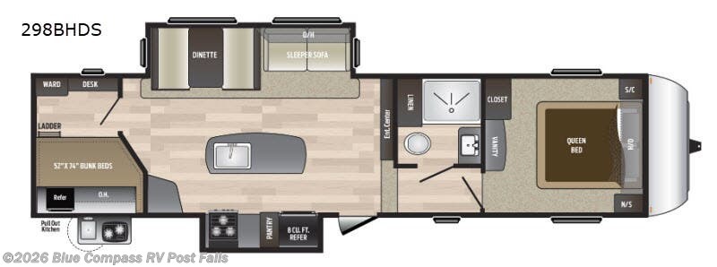 2018 Keystone Hideout 298BHDS - Used Fifth Wheel For Sale by Blue Compass RV Post Falls in Post Falls, Idaho features Slideout
