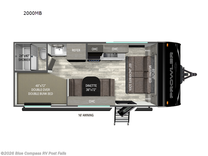 2026 Heartland Prowler 2000MB - New Travel Trailer For Sale by Blue Compass RV Post Falls in Post Falls, Idaho