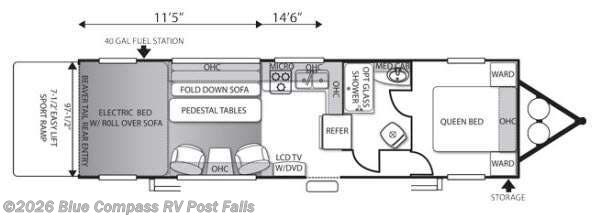 2014 Forest River Sandstorm 271 SLR - Used Toy Hauler For Sale by Blue Compass RV Post Falls in Post Falls, Idaho