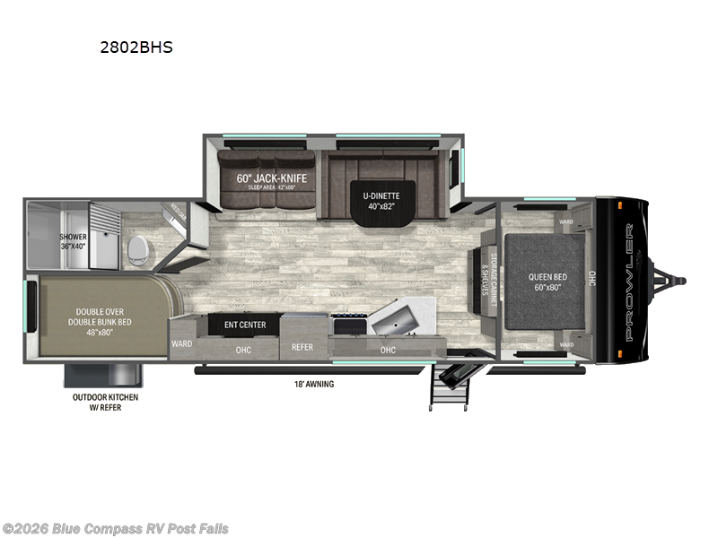 2027 Heartland Prowler 2802BHS - New Travel Trailer For Sale by Blue Compass RV Post Falls in Post Falls, Idaho features Slideout