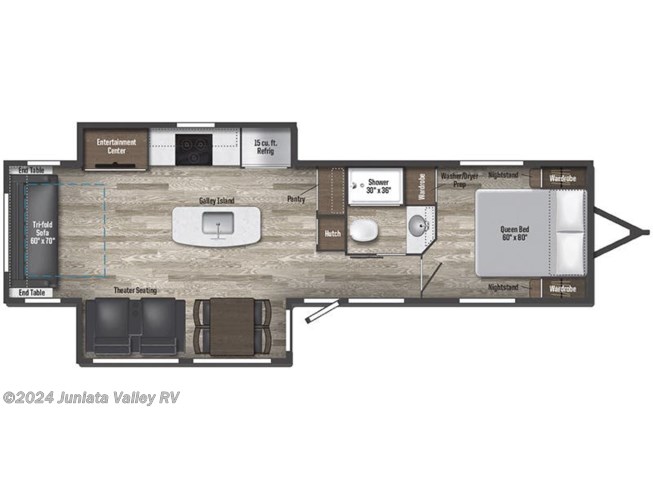 2023 Winnebago Voyage V3235RL floorplan image