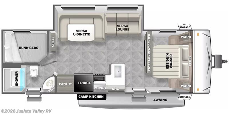 Floorplan of 2024 Forest River Salem Cruise Lite 263BHXL