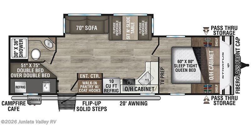 Floorplan of 2025 Venture RV Stratus SR281VBH