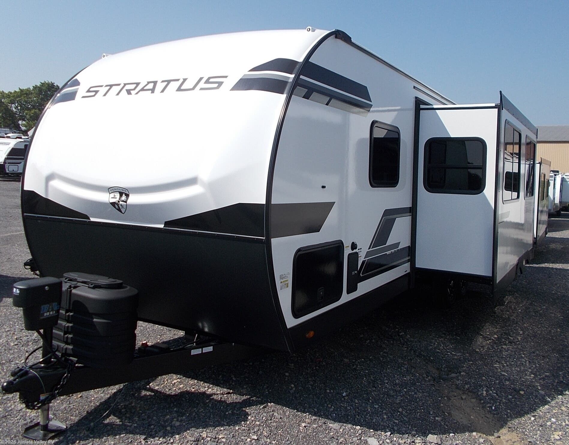 2025 Venture RV Stratus SR281VBH - New Travel Trailer For Sale by Juniata Valley RV in Mifflintown, Pennsylvania features Booth Dinette, LP Detector, LED Lights, Toilet, Queen Mattress