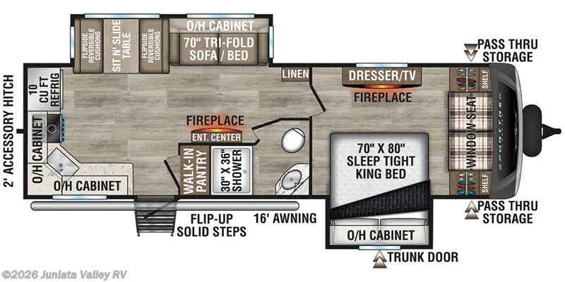Floorplan of 2025 Venture RV SportTrek Touring Edition STT272VRK