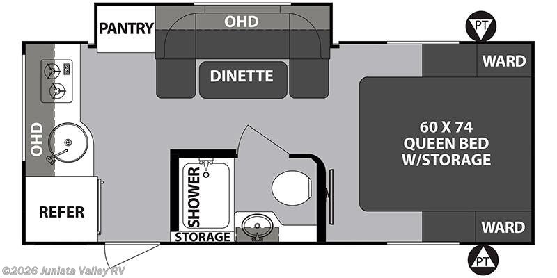 Floorplan of 2020 Forest River R-Pod RP-195