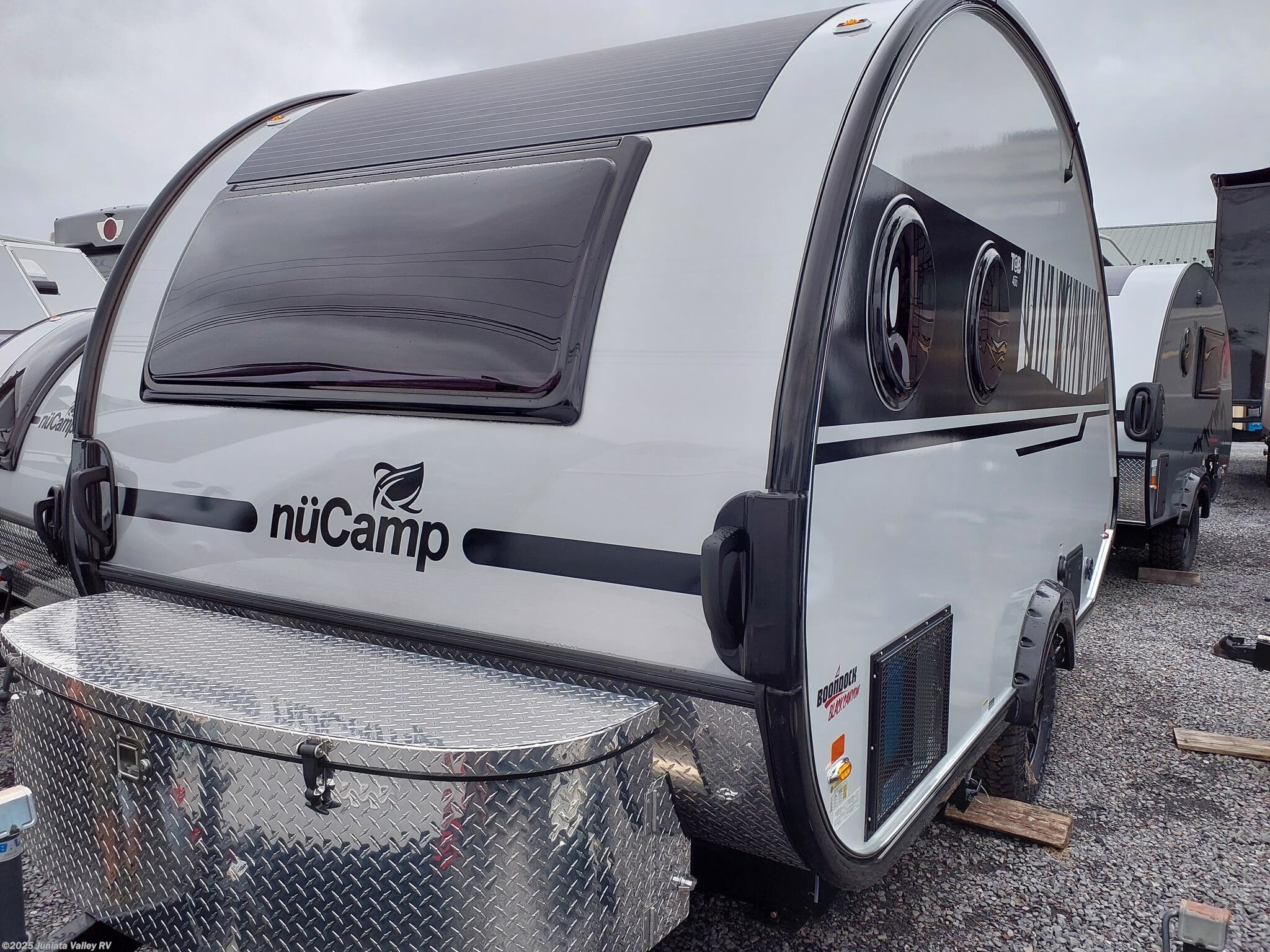 2026 NuCamp TAB 400 - New Travel Trailer For Sale by Juniata Valley RV in Mifflintown, Pennsylvania features Air Conditioning, Water Heater, Fire Extinguisher, External Shower, Stove Top Burner
