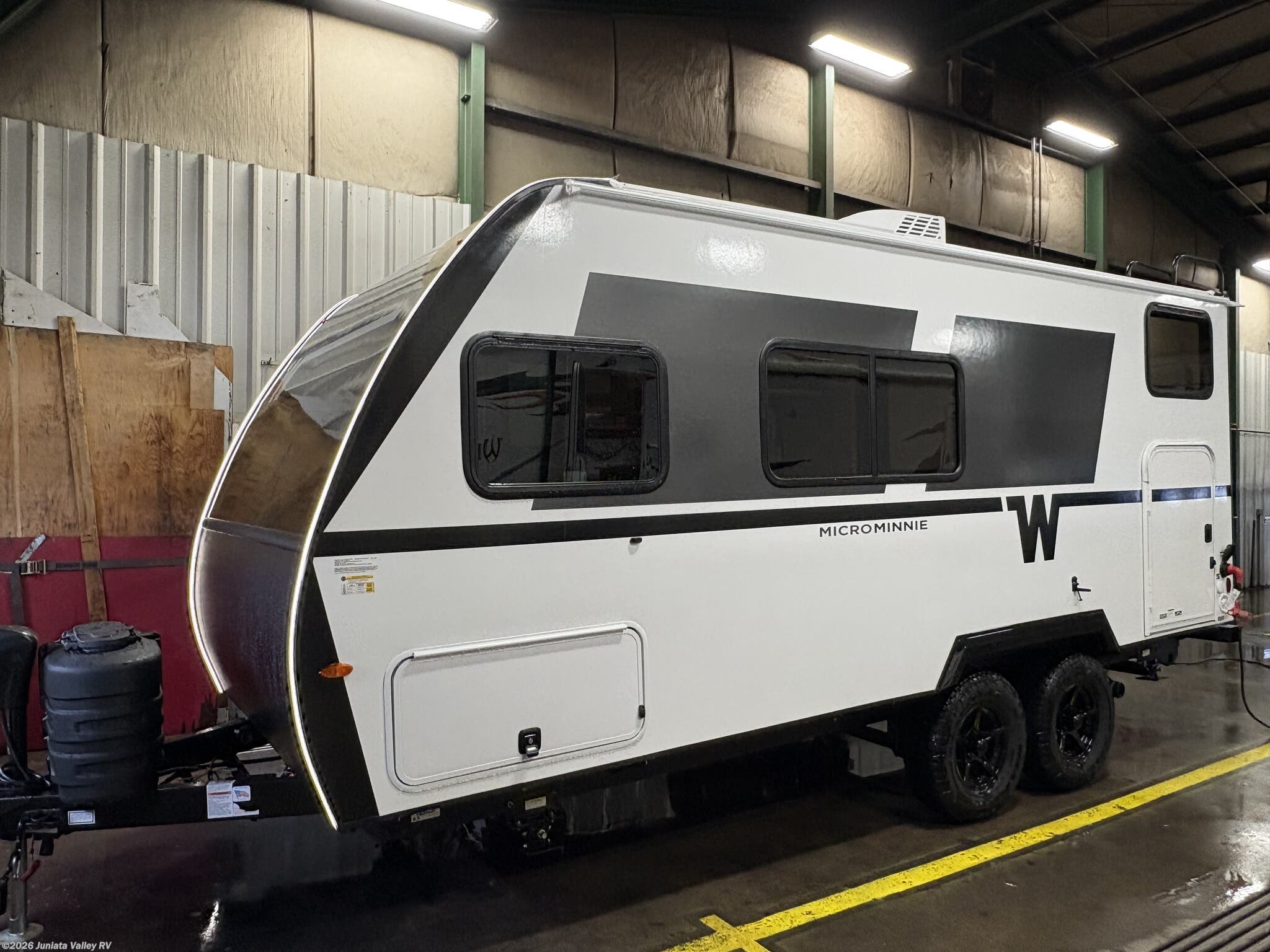 2026 Winnebago Micro Minnie 1800BH - New Travel Trailer For Sale by Juniata Valley RV in Mifflintown, Pennsylvania features Power Awning, Power Stabilizer Jacks, Tinted Windows, Propane, Awning