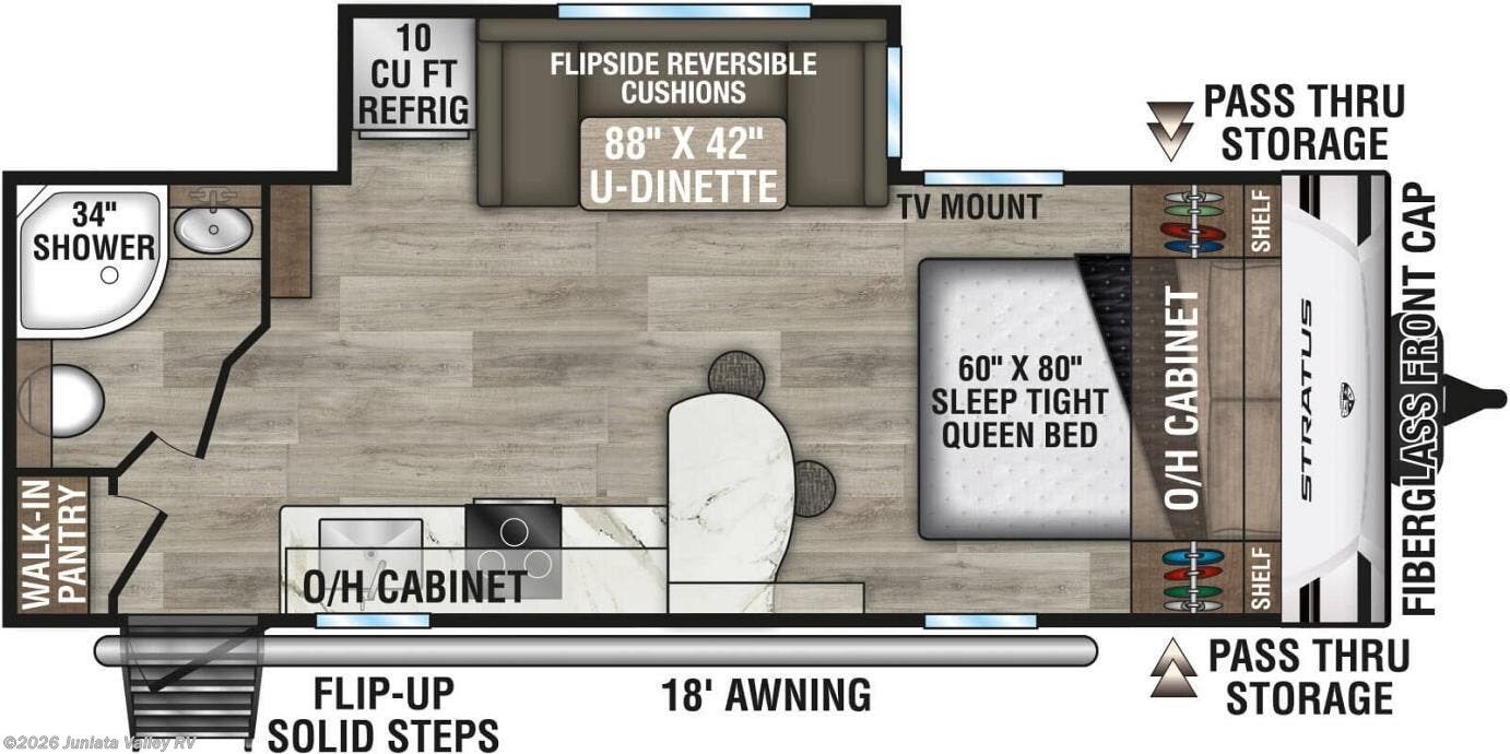 Floorplan of 2026 Venture RV Stratus 