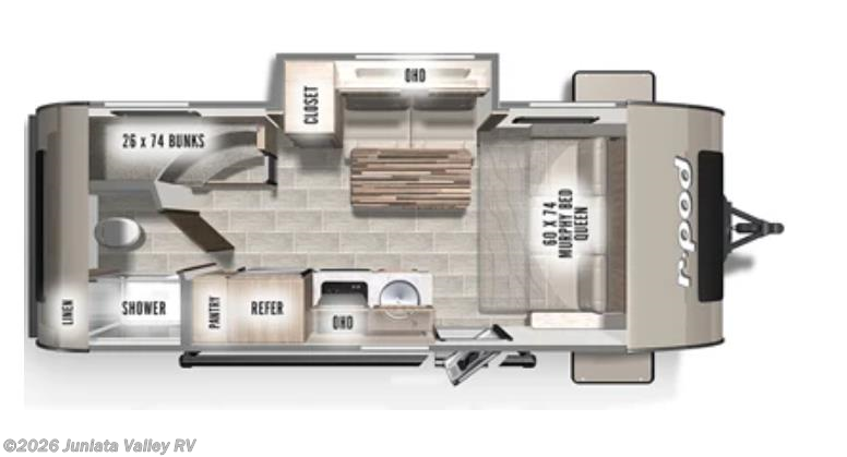 Floorplan of 2021 Forest River R-Pod RP-193
