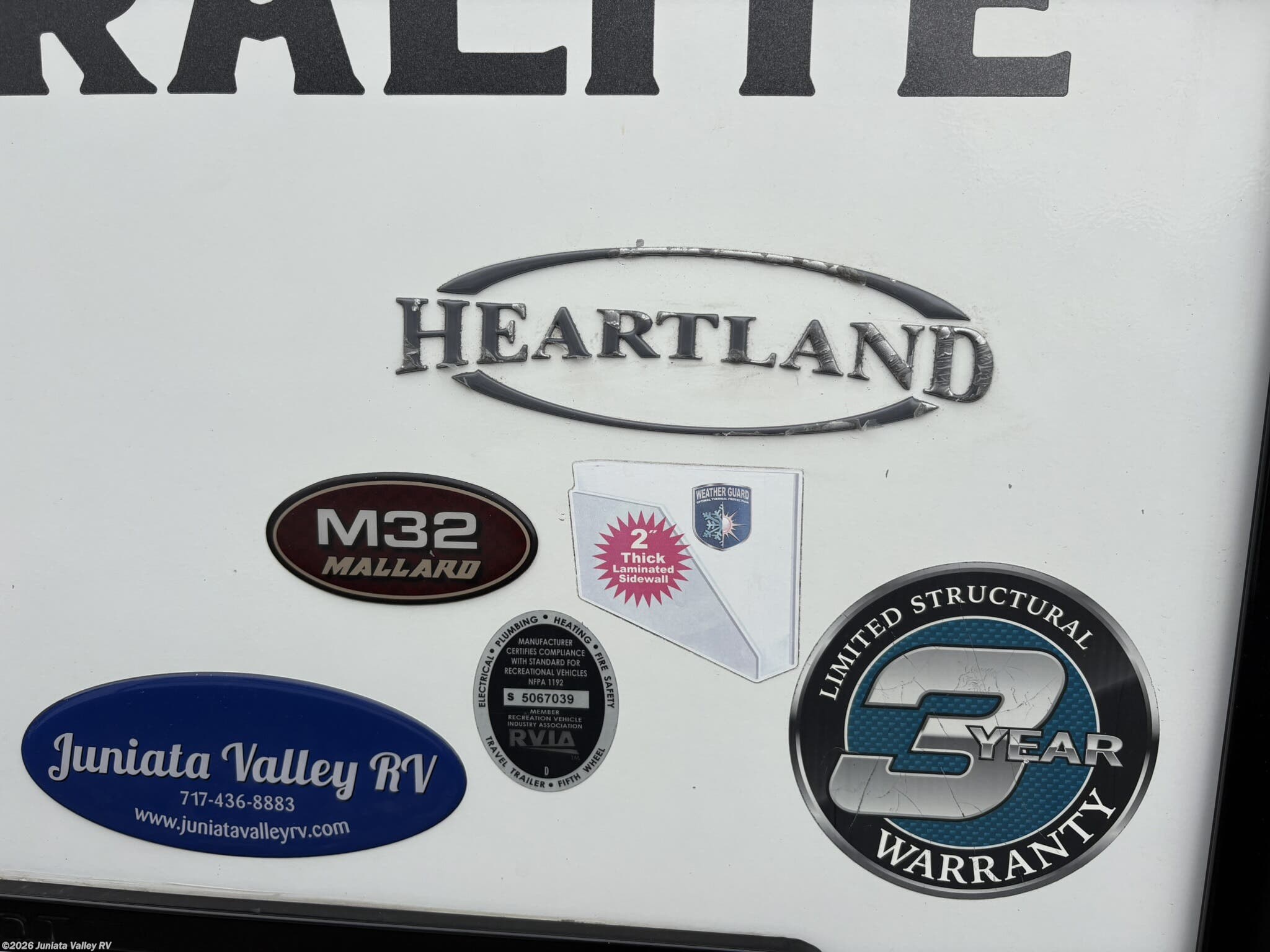2018 Heartland Mallard M32 - Used Travel Trailer For Sale by Juniata Valley RV in Mifflintown, Pennsylvania features Spare Tire Kit, Medicine Cabinet, Removable Table, Sofa Bed, Roof Vent