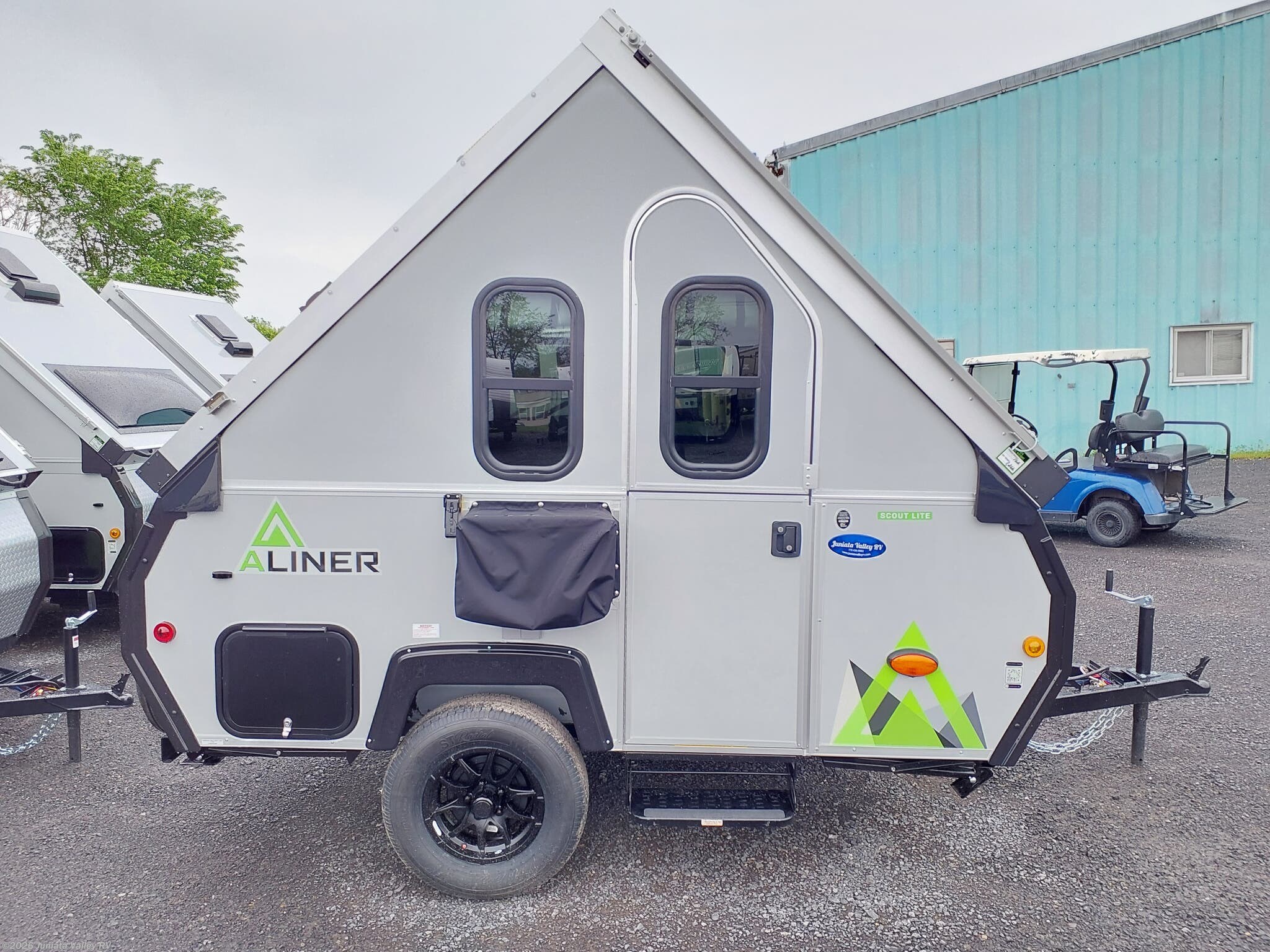 2026 Aliner Scout-Lite - New Popup For Sale by Juniata Valley RV in Mifflintown, Pennsylvania features Fire Extinguisher, Skylight, Refrigerator (12V), Auxiliary Battery, Refrigerator