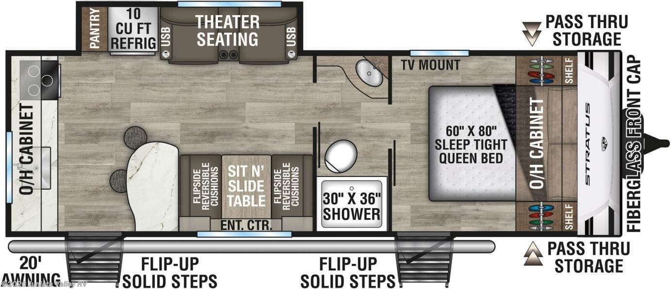 Floorplan of 2026 Venture RV Stratus SR241VRK