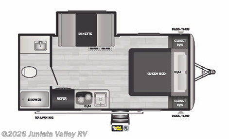 Floorplan of 2021 Keystone Springdale Mini 1790FQ