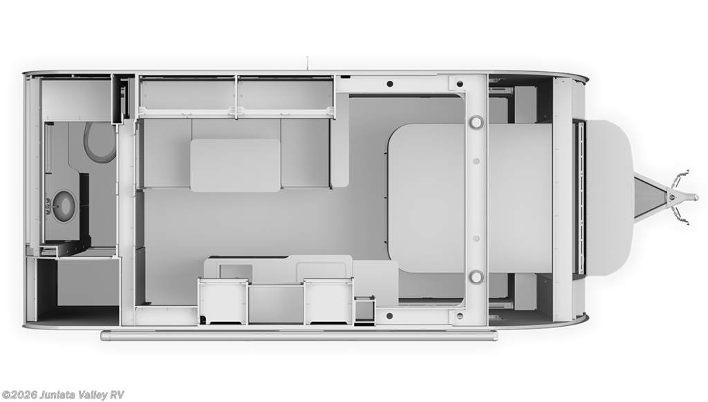 Floorplan of 2026 NuCamp Haven Queen