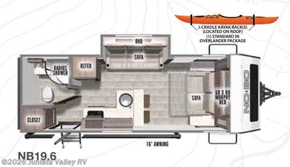 Floorplan of 2022 Forest River No Boundaries NB19.6