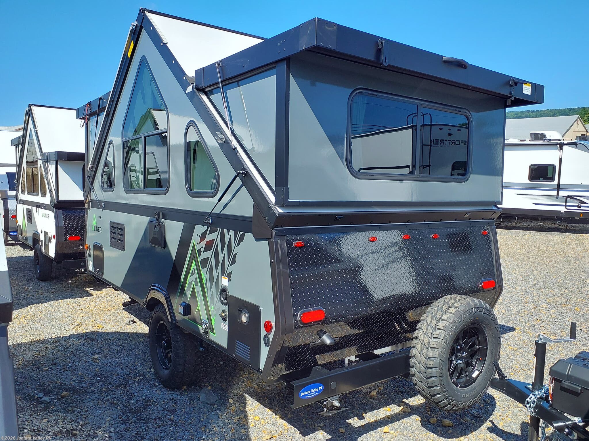 2027 Aliner Evolution LG - New Popup For Sale by Juniata Valley RV in Mifflintown, Pennsylvania features Stove Top Burner, Furnace, Heat Pump, Keyless Entry, Refrigerator