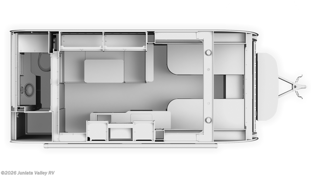 Floorplan of 2026 NuCamp Haven Twin