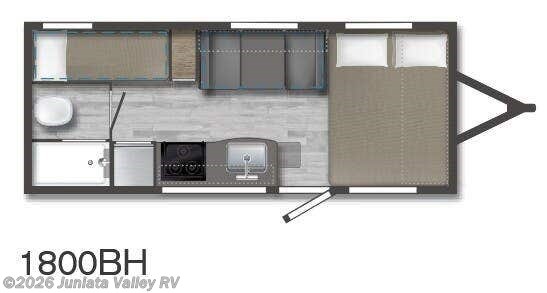 Floorplan of 2024 Winnebago Micro Minnie 1800BH