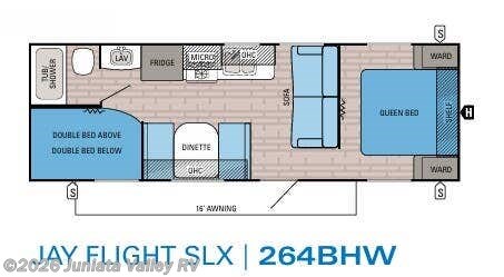 Floorplan of 2016 Jayco Jay Flight SLX 264BHW