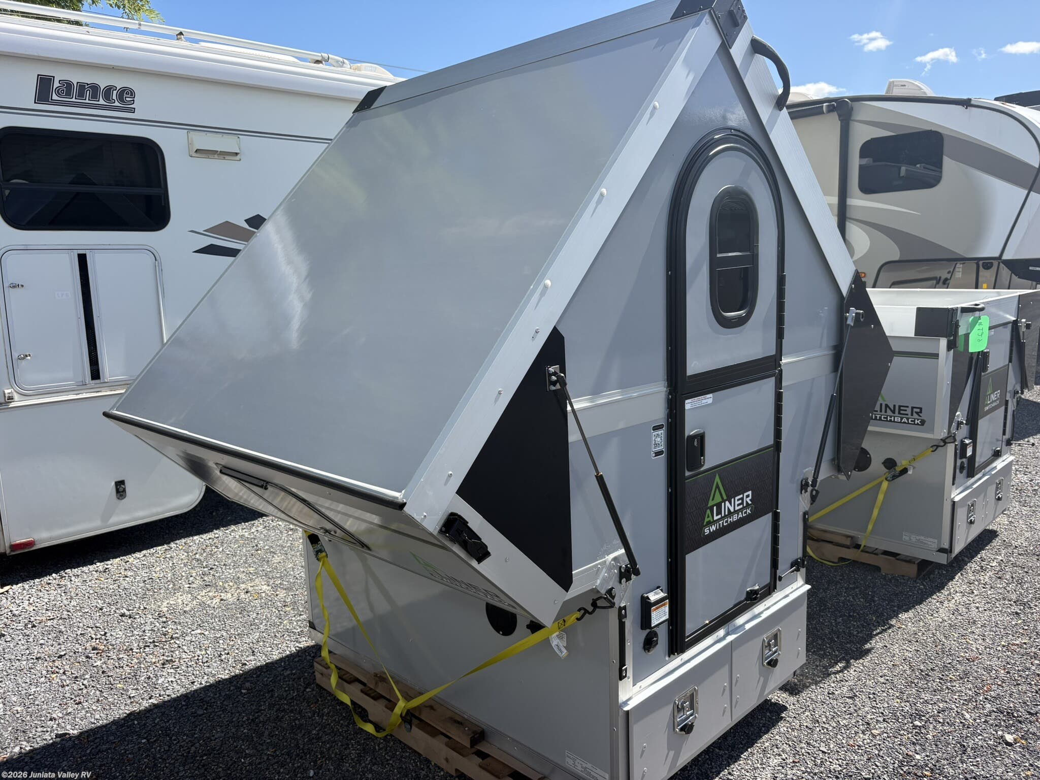 2027 Aliner Switchback - New Truck Camper For Sale by Juniata Valley RV in Mifflintown, Pennsylvania features Tinted Windows, Detachable Power Cord, Solar Prep, Pet Friendly, Battery Charger