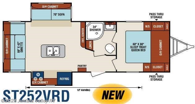 Floorplan of 2018 Venture RV SportTrek ST252VRD