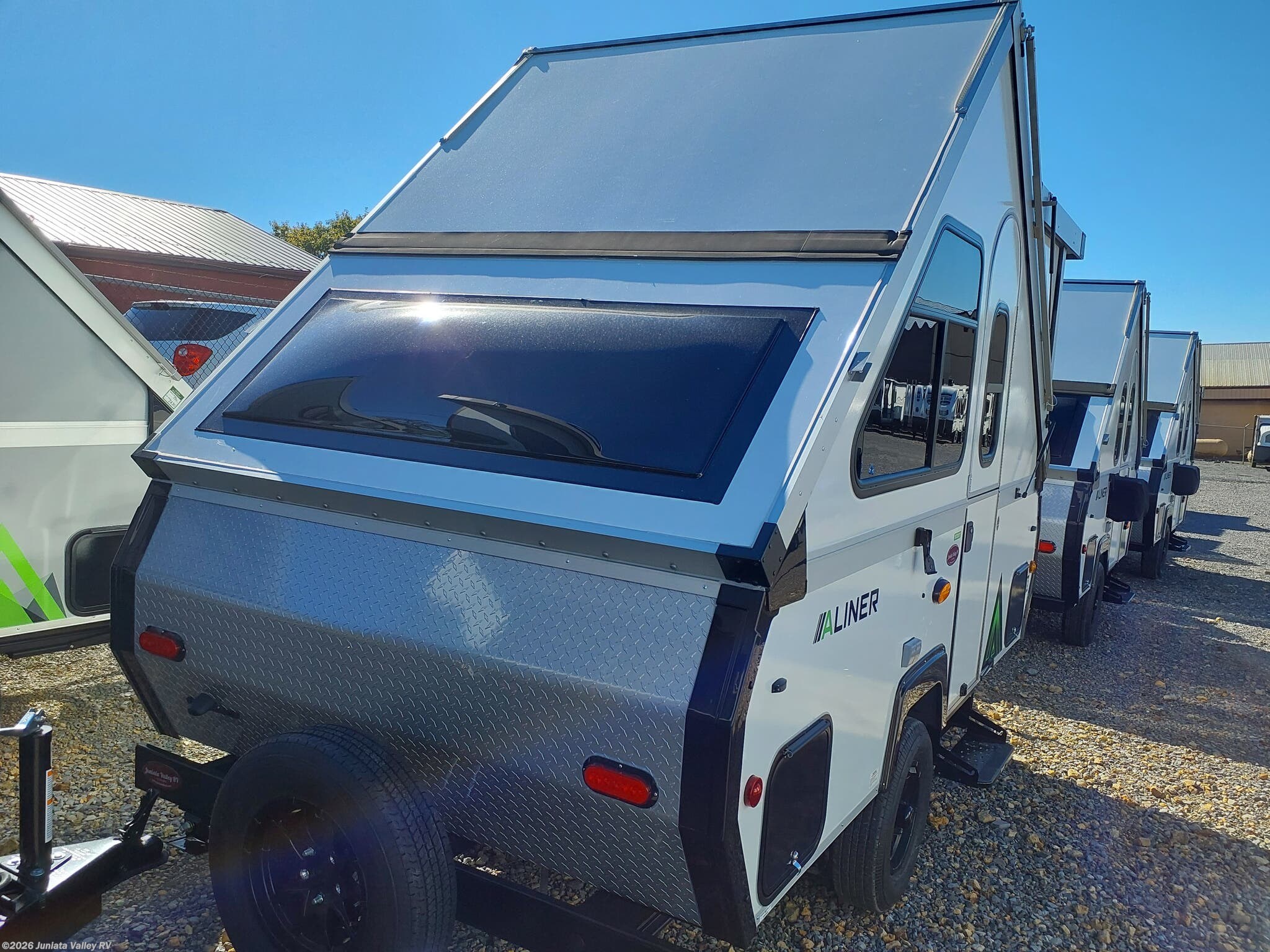 2027 Aliner Scout Base - New Popup For Sale by Juniata Valley RV in Mifflintown, Pennsylvania features Air Conditioning, Smoke Detector, Stabilizer Jacks, Auxiliary Battery, Fire Extinguisher