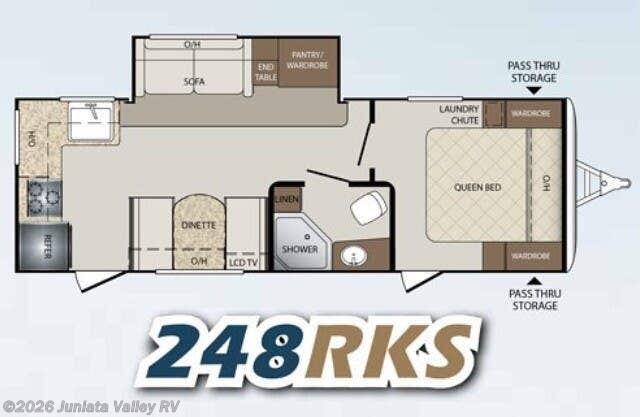 Floorplan of 2016 Keystone Bullet 248RKS