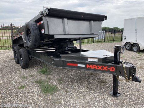 &lt;h3&gt; 2023 MAXXD Trailers DJX DJX8314&lt;/h3&gt;&lt;strong&gt;A CONFIGURATION FOR ANY SITUATION&lt;/strong&gt;&lt;p&gt; We offer an incredible amount of variety and customization in all the dump trailers we offer, but the DJX takes it up a notch. It&amp;#8217;s equally at home hauling loose brush loads or heavy equipment.&lt;/p&gt;&lt;p&gt; Based on an 8&amp;#8221; I-beam frame, the DJX includes heavy-duty features like an industry-leading 6&amp;#8221; scissor hoist. We house the KTI hydraulic pump and Interstate battery in a unique full-width, internally split toolbox. This protects the heart of the hydraulics system and provides a convenient place for chains and other important tools.&lt;/p&gt;&lt;p&gt; You can also choose to outfit the DJX with 2&amp;#8217;, 3&amp;#8217; or 4&amp;#8217; tall Tuff Sides. These sides provide a massive 3&amp;#8221; top cap surface that wraps partially down the side of the trailer. These top rails are then supported with flared steel side supports. Combined, they help form a bed that&amp;#8217;s extremely resistant to warping, dents, and damage. All of our dumps come equipped with tarp-kits as a standard feature.&lt;/p&gt;&lt;p&gt; We build each DJX with a standard GVWR of 14,000 lbs and twin 7K Dexter electric brake axles. You can configure these versatile dumps in lengths of 12&amp;#8217;, 14&#39;, and 16&#39; with base weights ranging from 4,150 lbs to 4,550 lbs.&lt;/p&gt;&lt;p&gt; Like all Maxxd Trailers, the DJX I-beam dump model is finished with our industry-leading powder coating process. Six different steps all work together to give your trailer a premium powder-coated steel surface with unmatched durability.&lt;/p&gt;&lt;p&gt; Through our expansive dealer network, we give you the option to configure your DJX low profile dump trailer with a variety of options to fit your needs. Whether it&amp;#8217;s an extra set of D-rings, solar battery charger, or your choice of side height and configuration, you can get a DJX that&amp;#8217;s perfect for whatever it is you&amp;#8217;re building.&lt;/p&gt;&lt;p&gt; With both gooseneck and bumper pull styles available, the DJX is an ideal choice for construction, roofing, agriculture, landscaping, and any other large projects you can dream of. Build something great with a DJX I-beam dump trailer!&lt;/p&gt; http://www.tsitrailers.com/--xInventoryDetail?id=9238665