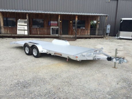 Aluma 8220 Tilt Car Hauler Tandem 3500# Axles Trailer&amp;nbsp;&lt;br&gt;&lt;br&gt;You want the absolute best car hauler on the market? Here it is. The Aluma 8220 Tilt with tandem 3500# axles and removable fenders will allow you to tow just about any car or truck. With it&#39;s sleek looks and smooth towing it&#39;s the best trailer for the job. Some pictures show optional 82 Series Airdam, spare tire mount (note mount shown is no longer available, new mount is mounted on the side) and spare tire, Winch Plate and Pit Pal fold over load ramps for lowered vehicles . Options are all at an additional cost.&lt;br&gt;&lt;br&gt;Model: Aluma 8220 Tilt&lt;br&gt;Weight: 1600#&lt;br&gt;Bed Size: 6&#39;10&quot; x 20&#39;&lt;br&gt;Tires: 14&quot;&lt;br&gt;&lt;br&gt;Standard Equipment&lt;br&gt;&lt;br&gt;2) 3500# Rubber torsion axles - Easy lube hubs&lt;br&gt;Electric brakes, breakaway kit&lt;br&gt;ST205/75R14 LRC Carlisle radial tires (1760# cap/tire)&lt;br&gt;Aluminum wheels, 5-4.5 BHP&lt;br&gt;Control valve to adjust rate of descent&lt;br&gt;Bed locks for travel and for locking bed in up position&lt;br&gt;Removable aluminum fenders&lt;br&gt;Extruded aluminum floor&lt;br&gt;Front retaining rail&lt;br&gt;A-Framed aluminum tongue, 48&quot; long with 2-5/16&quot; coupler&lt;br&gt;8) Stake pockets (4 per side)&lt;br&gt;4) Recessed tie rings, SS #5000&lt;br&gt;Padded tongue jack, 2500# capacity&lt;br&gt;LED Lighting package, safety chains&lt;br&gt;Overall width = 101-1/2&quot;&lt;br&gt;Overall Length = 315&amp;#8221;&lt;br&gt;Tilt 7.5* http://www.tsitrailers.com/--xInventoryDetail?id=3789148