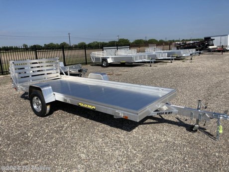 &lt;h3&gt; 2023 Aluma Single Heavy Axle Utility 6814H (Available for Order)&lt;/h3&gt;&lt;p&gt; Aluma&#39;s heavy duty single-axle aluminum utility trailers include tilt beds for easy transfer of cars and show autos, as well as many other flatbed options.&lt;/p&gt;&lt;strong&gt;Features may include:&lt;/strong&gt;&lt;ul&gt; &lt;li&gt; ST205/75R14 LRC radial tires (1760 lbs. cap/tire)&lt;/li&gt;&lt;/ul&gt;&lt;ul&gt; &lt;li&gt; Aluminum wheels, 5-4.5 BHP&lt;/li&gt;&lt;/ul&gt;&lt;ul&gt; &lt;li&gt; Aluminum fenders&lt;/li&gt;&lt;/ul&gt;&lt;ul&gt; &lt;li&gt; Extruded aluminum floor&lt;/li&gt;&lt;/ul&gt;&lt;ul&gt; &lt;li&gt; Front retaining rail&lt;/li&gt;&lt;/ul&gt;&lt;ul&gt; &lt;li&gt; A-Framed aluminum tongue, 48&quot; long with 2&quot; coupler&lt;/li&gt;&lt;/ul&gt;&lt;ul&gt; &lt;li&gt; 6) Stake pockets (3 per side)&lt;/li&gt;&lt;/ul&gt;&lt;ul&gt; &lt;li&gt; Swivel tongue jack, 800 lbs. capacity&lt;/li&gt;&lt;/ul&gt;&lt;ul&gt; &lt;li&gt; LED Lighting package, safety chains&lt;/li&gt;&lt;/ul&gt;&lt;ul&gt; &lt;li&gt; Aluminum tailgate - 67.5&quot; wide x 44&quot; lon&lt;/li&gt;&lt;/ul&gt;&lt;ul&gt; &lt;li&gt; 5 Year Warranty&lt;/li&gt;&lt;/ul&gt; http://www.tsitrailers.com/--xInventoryDetail?id=9346345
