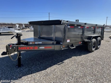 &lt;h3&gt; 2023 MAXXD Trailers DJX DJX8316&lt;/h3&gt;&lt;strong&gt;A Configuration For Any Situation&lt;/strong&gt;&lt;p&gt; We offer an incredible amount of variety and customization in all the dump trailers we offer, but the DJX takes it up a notch. It&amp;#8217;s equally at home hauling loose brush loads or heavy equipment.&lt;/p&gt;&lt;p&gt; Based on an 8&amp;#8221; I-beam frame, the DJX includes heavy-duty features like an industry-leading 6&amp;#8221; scissor hoist. We house the KTI hydraulic pump and Interstate battery in a unique full-width, internally split toolbox. This protects the heart of the hydraulics system and provides a convenient place for chains and other important tools.&lt;/p&gt;&lt;p&gt; You can also choose to outfit the DJX with 2&amp;#8217;, 3&amp;#8217; or 4&amp;#8217; tall Tuff Sides. These sides provide a massive 3&amp;#8221; top cap surface that wraps partially down the side of the trailer. These top rails are then supported with flared steel side supports. Combined, they help form a bed that&amp;#8217;s extremely resistant to warping, dents, and damage. All of our dumps come equipped with tarp-kits as a standard feature.&lt;/p&gt;&lt;p&gt; We build each DJX with a standard GVWR of 14,000 lbs and twin 7K Dexter electric brake axles. You can configure these versatile dumps in lengths of 12&amp;#8217;, 14&#39;, and 16&#39; with base weights ranging from 4,150 lbs to 4,550 lbs.&lt;/p&gt;&lt;p&gt; Like all MAXX-D Trailers, the DJX I-beam dump model is finished with our industry-leading powder coating process. Six different steps all work together to give your trailer a premium powder-coated steel surface with unmatched durability.&lt;/p&gt;&lt;p&gt; Through our expansive dealer network, we give you the option to configure your DJX low profile dump trailer with a variety of options to fit your needs. Whether it&amp;#8217;s an extra set of D-rings, solar battery charger, or your choice of side height and configuration, you can get a DJX that&amp;#8217;s perfect for whatever it is you&amp;#8217;re building.&lt;/p&gt;&lt;p&gt; With both gooseneck and bumper pull styles available, the DJX is an ideal choice for construction, roofing, agriculture, landscaping, and any other large projects you can dream of. Build something great with a DJX I-beam dump trailer!&lt;/p&gt; http://www.tsitrailers.com/--xInventoryDetail?id=11697844