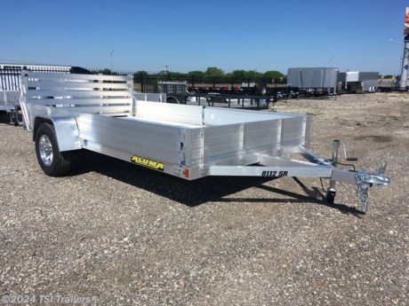 &lt;h3&gt; 2023 Aluma Utility Trailer 8112SR&lt;/h3&gt;&lt;p&gt; Choose from our large variety of open utility trailers to find the perfect fit for your needs! Aluma offers a huge selection of lightweight single axle, heavy-duty, and tandem axle utility trailers for hauling golf carts, ATVs, UTVs, motorcycles, cars, work supplies, off-roading 4x4 vehicles, sport, and more!&lt;/p&gt;&lt;p&gt; Aluma&#39;s heavy duty single-axle aluminum utility trailers include tilt beds for easy transfer of cars and show autos, as well as many other flatbed options.&lt;/p&gt;&lt;strong&gt;Features may include:&lt;/strong&gt;&lt;ul&gt; &lt;li&gt; 8112SR - 12&quot; Solid front &amp;amp; (2) 69&quot;x12&quot; ramps - 12&quot; solid side on balance of trailer&lt;/li&gt;&lt;/ul&gt;&lt;ul&gt; &lt;li&gt; Aluminum fenders&lt;/li&gt;&lt;/ul&gt;&lt;ul&gt; &lt;li&gt; Extruded aluminum floor&lt;/li&gt;&lt;/ul&gt;&lt;ul&gt; &lt;li&gt; 6&quot; Front retaining bumper&lt;/li&gt;&lt;/ul&gt;&lt;ul&gt; &lt;li&gt; 2) 69&quot; ramps&lt;/li&gt;&lt;/ul&gt;&lt;ul&gt; &lt;li&gt; 6) Tie down loops&lt;/li&gt;&lt;/ul&gt;&lt;ul&gt; &lt;li&gt; Swivel tongue jack, 800 lb. capacity&lt;/li&gt;&lt;/ul&gt;&lt;ul&gt; &lt;li&gt; Safety chains&lt;/li&gt;&lt;/ul&gt;&lt;ul&gt; &lt;li&gt; Aluminum bi-fold rear tailgate - 75.5&quot; wide x 59&quot; long&lt;/li&gt;&lt;/ul&gt; http://www.tsitrailers.com/--xInventoryDetail?id=6827513