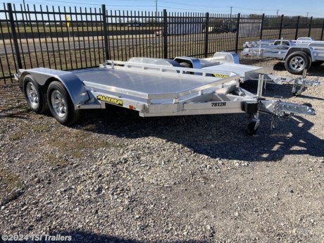 &lt;h3&gt; 2024 Aluma Tandem Axle Utility 7812R&amp;nbsp;&lt;/h3&gt;&lt;p&gt; Find the right lightweight aluminum, tandem axle utility trailer for you. These open flatbed car trailers are perfect car haulers for collector cars, antique vehicles, and off-roading 4x4 vehicles.&lt;/p&gt;&lt;strong&gt;Features may include:&lt;/strong&gt;&lt;ul&gt; &lt;li&gt; 2-3500 lbs. Rubber torsion axles - Easy lube hubs&lt;/li&gt;&lt;/ul&gt;&lt;ul&gt; &lt;li&gt; Electric brakes, breakaway kit&lt;/li&gt;&lt;/ul&gt;&lt;ul&gt; &lt;li&gt; ST205/75R14 LRC radial tires (1760 lbs. cap/tire)&lt;/li&gt;&lt;/ul&gt;&lt;ul&gt; &lt;li&gt; Aluminum wheels, 5-4.5 BHP&lt;/li&gt;&lt;/ul&gt;&lt;ul&gt; &lt;li&gt; Removable aluminum fenders&lt;/li&gt;&lt;/ul&gt;&lt;ul&gt; &lt;li&gt; Extruded aluminum floor&lt;/li&gt;&lt;/ul&gt;&lt;ul&gt; &lt;li&gt; Front &amp;amp; side retaining rails&lt;/li&gt;&lt;/ul&gt;&lt;ul&gt; &lt;li&gt; A-Framed aluminum tongue, 48&quot; long with 2-5/16&quot; coupler&lt;/li&gt;&lt;/ul&gt;&lt;ul&gt; &lt;li&gt; 2) 5&#39; Aluminum ramps with storage underneath&lt;/li&gt;&lt;/ul&gt;&lt;ul&gt; &lt;li&gt; 4) Stake pockets (2 per side) stake pockets, 2 per side)&lt;/li&gt;&lt;/ul&gt;&lt;ul&gt; &lt;li&gt; 4) Recessed tie rings, SS 2000 lbs.&lt;/li&gt;&lt;/ul&gt;&lt;ul&gt; &lt;li&gt; Single-wheel swivel tongue jack, 1500 lbs. capacity&lt;/li&gt;&lt;/ul&gt;&lt;ul&gt; &lt;li&gt; LED Lighting package, safety chains&lt;/li&gt;&lt;/ul&gt;&lt;ul&gt; &lt;li&gt; Pull out ramps - 2-4&#39;&lt;/li&gt;&lt;/ul&gt; http://www.tsitrailers.com/--xInventoryDetail?id=9719792