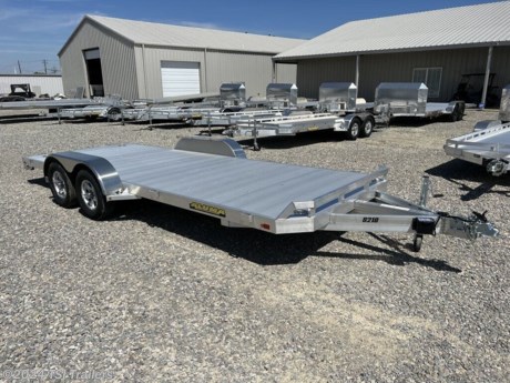 &lt;h3&gt; 2023 Aluma Tandem Axle Utility 8218&lt;/h3&gt;&lt;p&gt; Find the right lightweight aluminum, tandem axle utility trailer for you. These open flatbed car trailers are perfect car haulers for collector cars, antique vehicles, and off-roading 4x4 vehicles.&lt;/p&gt;&lt;strong&gt;Features may include:&lt;/strong&gt;&lt;ul&gt; &lt;li&gt; 2-3500 lbs.) Rubber torsion axles - Easy lube hubs&lt;/li&gt;&lt;/ul&gt;&lt;ul&gt; &lt;li&gt; Electric brakes, breakaway kit&lt;/li&gt;&lt;/ul&gt;&lt;ul&gt; &lt;li&gt; ST205/75R14 or 75R15 LRC Radial tires (1760 lbs. cap/tire)&lt;/li&gt;&lt;/ul&gt;&lt;ul&gt; &lt;li&gt; Aluminum wheels, 5-4.5 BHP&lt;/li&gt;&lt;/ul&gt;&lt;ul&gt; &lt;li&gt; Removable aluminum fenders&lt;/li&gt;&lt;/ul&gt;&lt;ul&gt; &lt;li&gt; Extruded aluminum floor&lt;/li&gt;&lt;/ul&gt;&lt;ul&gt; &lt;li&gt; Front retaining rail&lt;/li&gt;&lt;/ul&gt;&lt;ul&gt; &lt;li&gt; A-Framed aluminum tongue, 48&quot; long with 2-5/16&quot; coupler&lt;/li&gt;&lt;/ul&gt;&lt;ul&gt; &lt;li&gt; 2) 6&#39; Aluminum ramps with storage underneath&lt;/li&gt;&lt;/ul&gt;&lt;ul&gt; &lt;li&gt; 4) Recessed tie rings, SS 5000 lbs.&lt;/li&gt;&lt;/ul&gt;&lt;ul&gt; &lt;li&gt; 2) Fold-down rear stabilizer jacks&lt;/li&gt;&lt;/ul&gt;&lt;ul&gt; &lt;li&gt; Double-wheel swivel tongue jack, 1500 lbs.capacity&lt;/li&gt;&lt;/ul&gt;&lt;ul&gt; &lt;li&gt; LED Lighting package, safety chains&lt;/li&gt;&lt;/ul&gt; http://www.tsitrailers.com/--xInventoryDetail?id=13540675