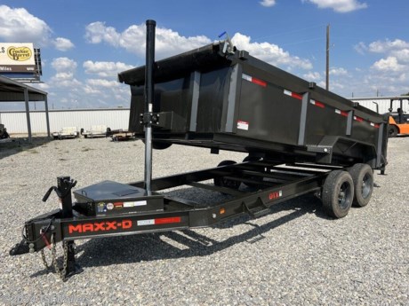&lt;h3&gt; 2024 MAXXD Trailers DTX DTX8316&lt;/h3&gt;&lt;strong&gt;Maximum Dumping Leverage&lt;/strong&gt;&lt;p&gt; The DTX is a durable but simple dump trailer that you can haul with a &#190; or heavier truck. The stand out feature of the DTX is its telescoping cylinder up front, which gives this dump massive dumping leverage.&lt;/p&gt;&lt;p&gt; Based on an 8&amp;#8221; I-beam frame, the DTX features a heavy duty direct-push telescoping cylinder. The direct-push cylinder design puts less stress on the trailer, and easier tilting of the dump bed. We house the KTI hydraulic pump and Interstate battery in a unique full-width, internally split toolbox. This protects the heart of the hydraulics system and provides a convenient place for chains and other important tools.&lt;/p&gt;&lt;p&gt; You can also choose to outfit the DTX with 4&amp;#8217; tall Tuff Sides, but not 2&amp;#8217; sides. These sides provide a massive 3&amp;#8221; top cap surface that wraps partially down the side of the trailer. These top rails are then supported with flared steel side supports. Combined, they help form a bed that&amp;#8217;s extremely resistant to warping, dents, and damage. All of our dumps come equipped with tarp kits as a standard feature.&lt;/p&gt;&lt;p&gt; Like all MAXX-D Trailers, the DTX I-beam dump model is Texas made and is finished with our industry-leading powder coating process. Six different steps all work together to give your trailer a premium powder-coated steel surface with unmatched durability.&lt;/p&gt;&lt;p&gt; Through our expansive dealer network, we give you the option to configure your DTX low profile dump trailer with a variety of options to fit your needs. Whether it&amp;#8217;s an extra set of D-rings, solar battery charger, or your choice of side height and configuration, you can get a DTX that&amp;#8217;s perfect for whatever it is you&amp;#8217;re building.&lt;/p&gt;&lt;p&gt; We build each DTX with a standard GVWR of 14,000 lbs and twin 7K electric brake axles. You can configure these versatile dumps in lengths of 12&amp;#8217;, 14&#39;, and 16&#39; with base weights ranging from 4,750 lbs to 5,150 lbs.&lt;/p&gt; http://www.tsitrailers.com/--xInventoryDetail?id=14429134