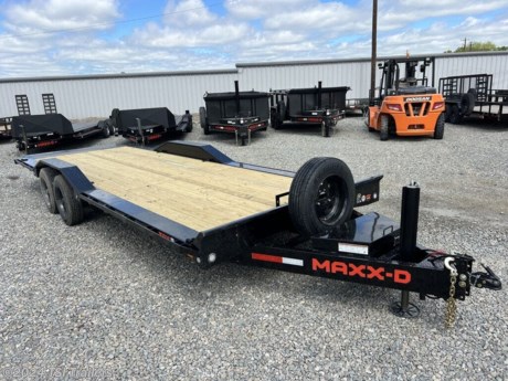 &lt;h3&gt; 2024 MAXXD Trailers T8X T8X10224&lt;/h3&gt;&lt;strong&gt;The Ultimate Powered Tilt Trailer&lt;/strong&gt;&lt;p&gt; The T8X powered tilt trailer is perfect for users seeking a fully-featured, easy to use trailer with a full-length tilting bed. Raising and lowering the deck is as easy as activating the hydraulic power unit and letting the trailer do the work! It&amp;#8217;s even available with a wireless remote for raising and lowering the bed from inside your tow vehicle. The T8X is perfect for hauling equipment with longer wheelbases, tractors with farm implements, or even two small cars.&lt;/p&gt;&lt;p&gt; We build the T8X in 22&amp;#8217;, 24&amp;#8217;, 28&amp;#8217;, and 32&amp;#8217;. In the 22&amp;#8217; and 24&amp;#8217; lengths, the T8X features dual cylinder control to keep your load balanced.&lt;/p&gt;&lt;p&gt; Width between the fenders on a standard T8X is 83&amp;#8221;, and we offer the option of rugged drive over fenders for a full-width use of 102&amp;#8221;. No matter which deck length you choose, we designed the T8X with low loading angles for your safety and convenience.&lt;/p&gt;&lt;p&gt; Two torsion axles come standard on the T8X powered tilt trailer, providing a base GVWR of 14,000 pounds. These torsion axles feature an enhanced warranty over a traditional suspension style and provide a smoother ride and lower deck height. With the right axle options specified, your T8X can feature a max GVWR of 21,000 pounds.&lt;/p&gt;&lt;p&gt; Integrated steps located at the front and rear of each fender provide easy deck access to check or secure your load. These steps also house high-visibility, long-lasting LED lighting.&lt;/p&gt;&lt;p&gt; These ultra-bright LED lights are flush fitting to help prevent damage.&lt;/p&gt;&lt;p&gt; Frames on the T8X powered tilt trailer are made from 6&amp;#8221; x 2&amp;#8221; x &#188;&amp;#8221; tubing with 3&amp;#8221; channel crossmembers on 12&amp;#8221; centers. This close crossmember spacing creates a stiff deck capable of hauling multiple vehicles or pieces of equipment.&lt;/p&gt;&lt;p&gt; Several different flooring options are available on the T8X powered tilt trailer. From the standard treated wood floor to rough oak, diamond plated steel, or the revolutionary Blackwood rubber infused lumber, you can get a T8X built exactly to your needs.&lt;/p&gt;&lt;p&gt; Like all MAXX-D Trailers, the T8X powered tilt trailer is finished with our industry-leading powder coating process. Six different steps all work together to give your trailer a premium powder-coated steel surface with unmatched durability.&lt;/p&gt;&lt;p&gt; Through our expansive dealer network, we give you the option to configure your T8X powered tilt trailer with a variety of special options to make your life easier. Whether it&amp;#8217;s a winch plate and winch, different floor style, or hydraulic jacks, you can get a T8X that&amp;#8217;s perfect for whatever it is you&amp;#8217;re hauling.&lt;/p&gt;&lt;p&gt; We also offer the T8X in your choice of a bumper pull or gooseneck option. No matter what you need to haul, there&amp;#8217;s a T8X in a configuration for you. Build something great with a T8X powered tilt trailer!&lt;/p&gt; http://www.tsitrailers.com/--xInventoryDetail?id=15350530