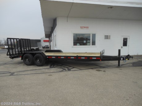 &lt;p&gt;Steel Equipment Trailer, 83&quot; wide x 20&#39; long (18&#39;+ 2&#39; dovetail), Wood Deck, Stake Pockets and D Rings, Spring Axles, 4 Wheel Electric Brakes, 16&quot; Tires, Full Width Split Ramp, 10K Jack, 2 5/16&quot; Coupler&lt;/p&gt;
&lt;p&gt;Questions? 262-673-4100&lt;/p&gt;
