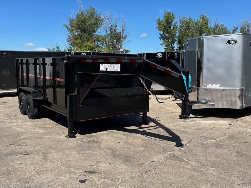 New 2025 MP Custom Trailers 14ft 14k 4ft tall Goosenck dump trailer available in Omaha, Nebraska