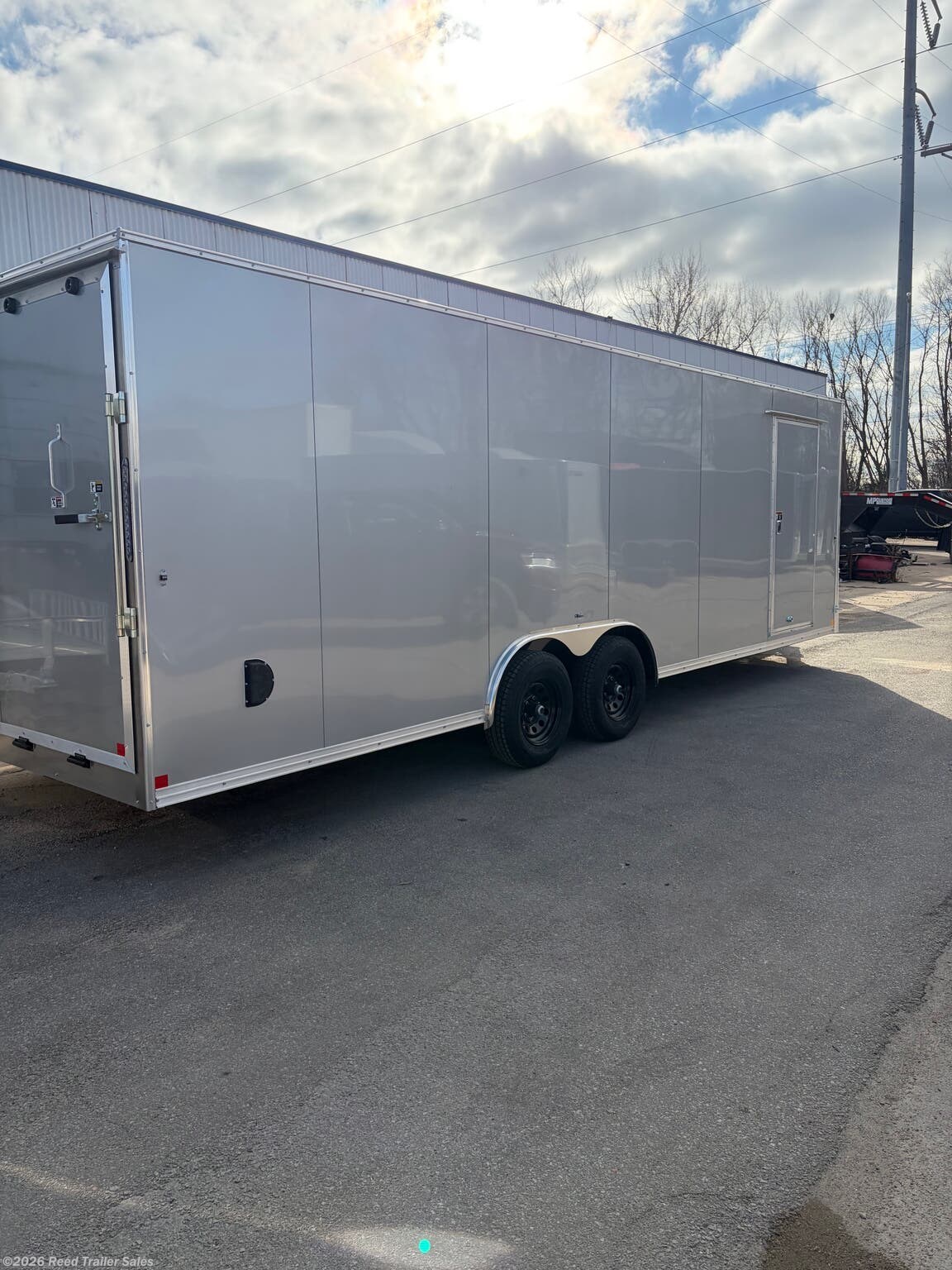 2026 R&M Trailer Mfg 8.5x24+v-nose  silver (9990 GVWR) - New Cargo Trailer for sale by Reed Trailer Sales in Omaha, Nebraska