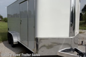 2027 R&M Trailer Mfg 7x16 TAS white Barn Doors